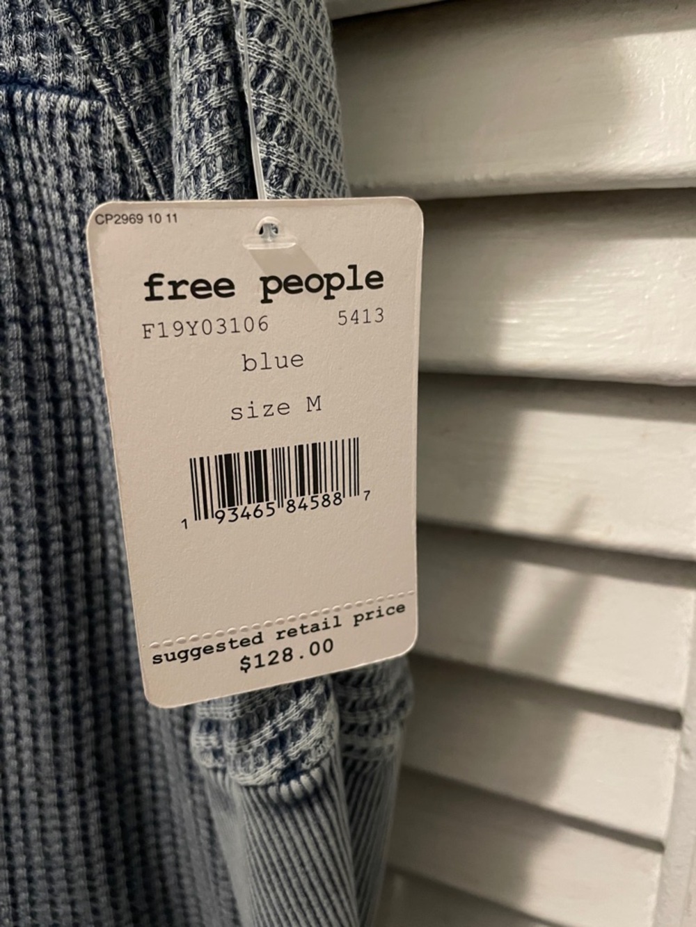 FREE PEOPLE Light Blue Women's Long-Sleeve Dress - Picture 2 of 2
